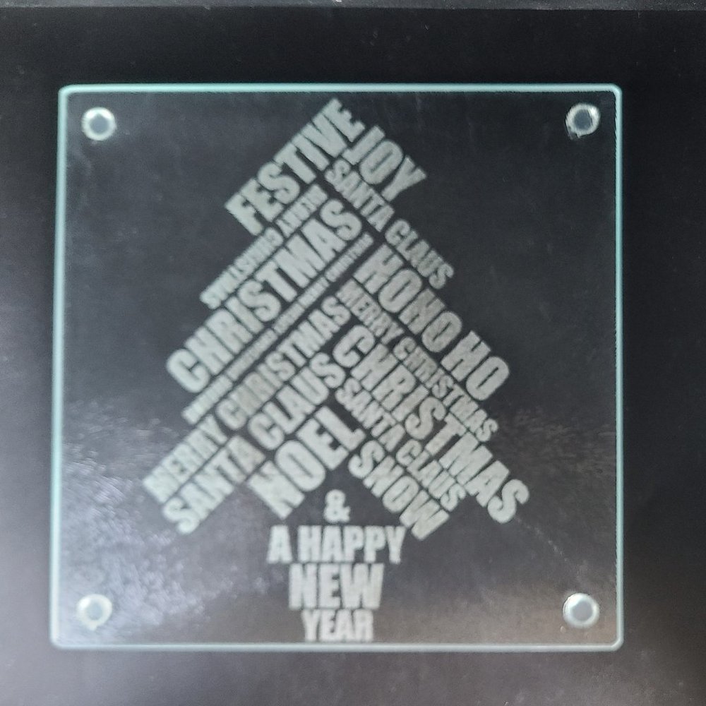 Holiday Word Christmas Tree Cutting Board